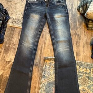 Wallflower Dark Indigo Flare Jeans
